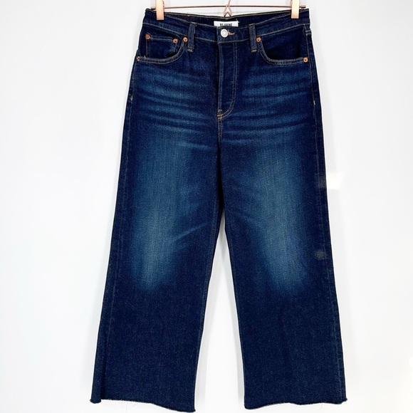 RE/DONE High Rise Wide Leg Cropped Jeans - Picture 3 of 11